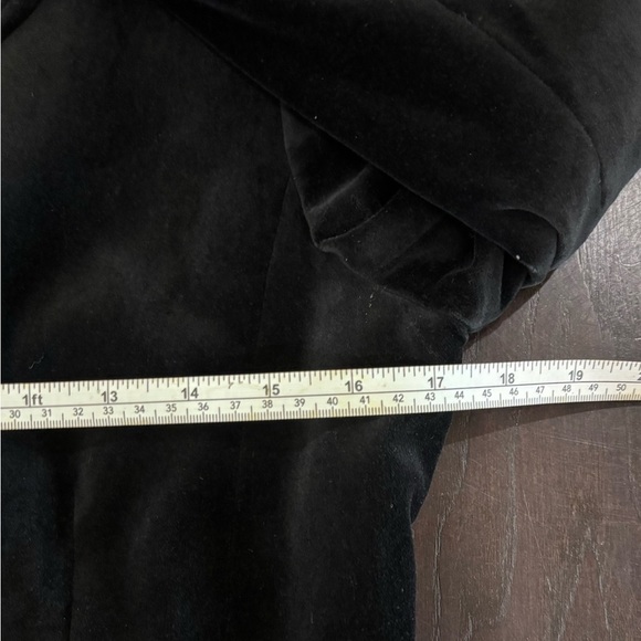 Black Velour Fitted Blazer Jacket Size 6 Ann Taylor Loft - Picture 8 of 10